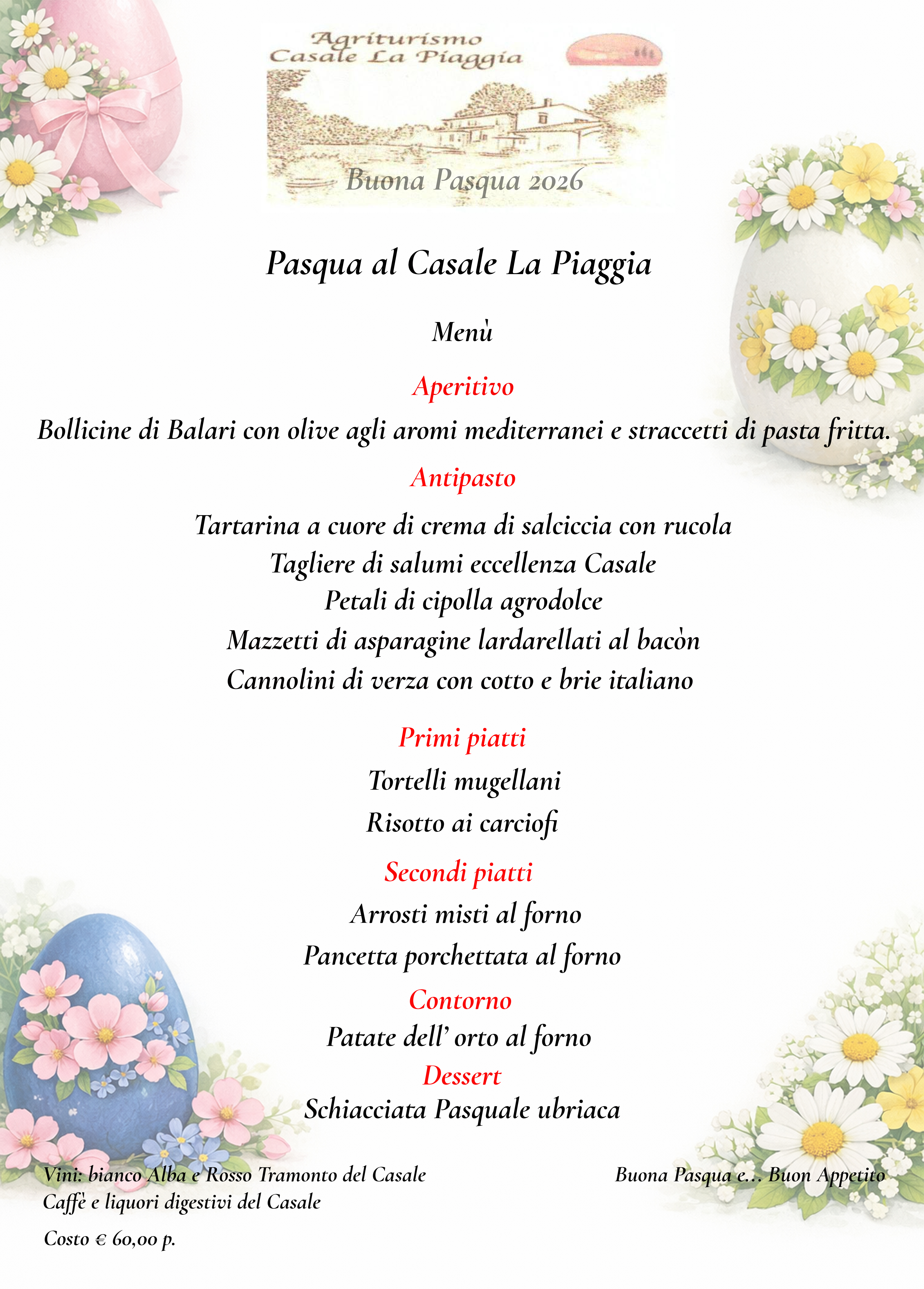 Menu di Pasqua